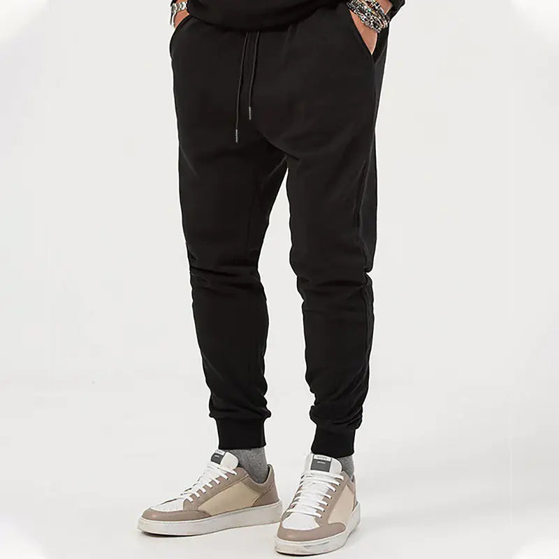 Men's Black Harem Joggers - Slim Fit Japanese Style