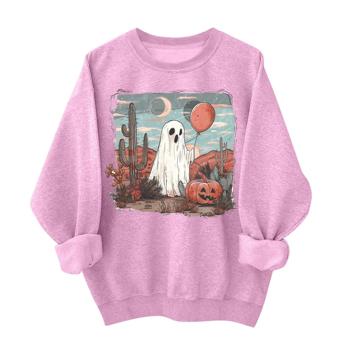 Womens Halloween Sequin Sweatshirts Fuuny Pumpkin Ghost Skull Graphic Loose Sweater Pullover Tops Gothic Fall Clothes