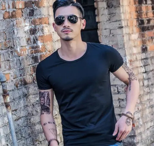 Men's Solid Color Short Sleeve T-Shirts