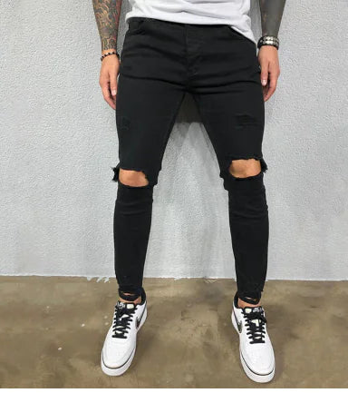 Slim Fit Ripped Jeans for Men