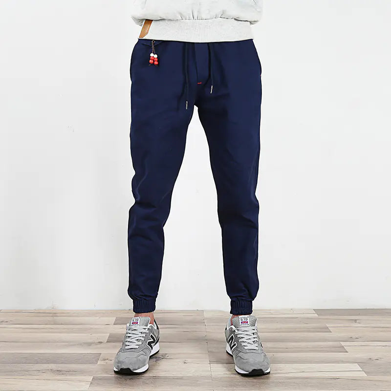 Men's Black Harem Joggers - Slim Fit Japanese Style