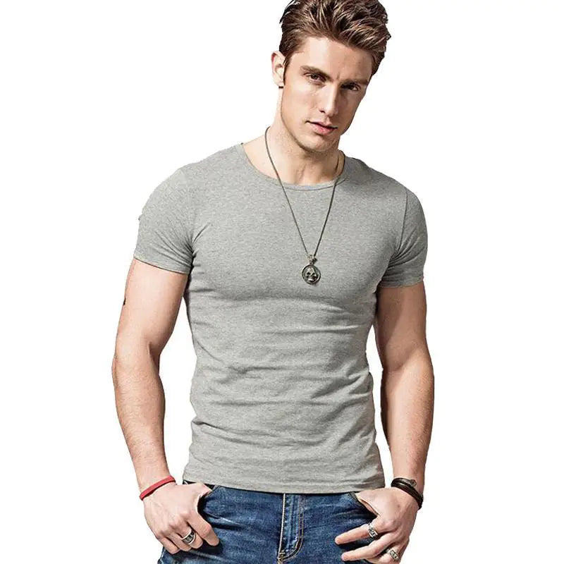 Men's Solid Color Short Sleeve T-Shirts